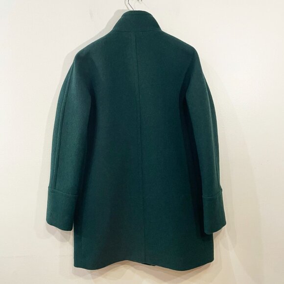 Last Chance! New J.Crew Wool Blend City Cocoon Coat Forest Green 10, M $238 - Picture 4 of 9